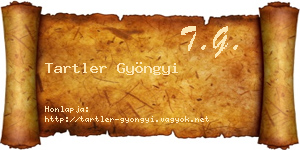 Tartler Gyöngyi névjegykártya