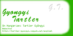 gyongyi tartler business card