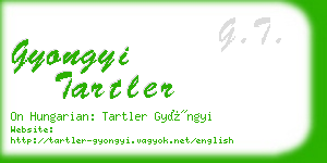gyongyi tartler business card